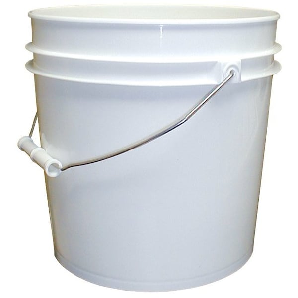 The Brush Man 2Gallon White Plastic Pail With Handle PAIL2 GAL Zoro